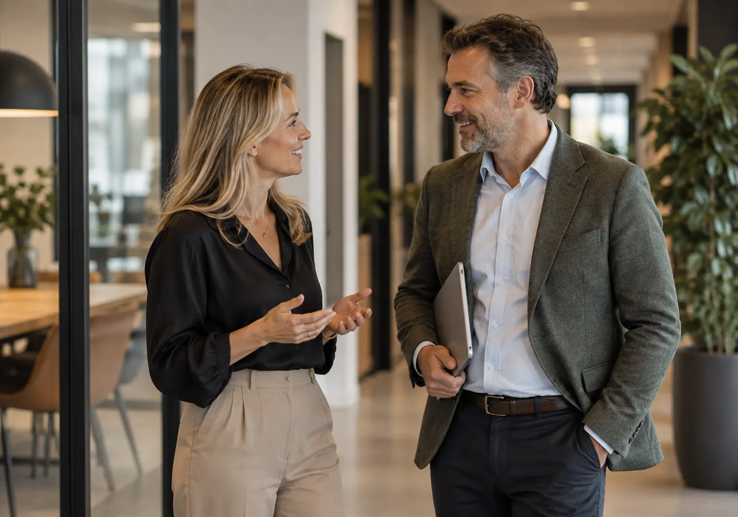 Adviseur en ondernemer in gesprek over het financieren van een bedrijfspand - bedrijfspandfinancieren.com